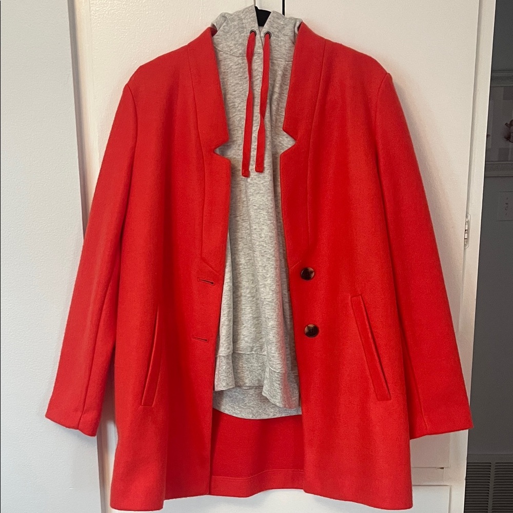 NWT Women’s Old Navy Red Trench Coat and Gray Women's Hoodie set size M